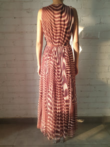 Rococo Sand | Fauve V-Neck Long Dress | Brown