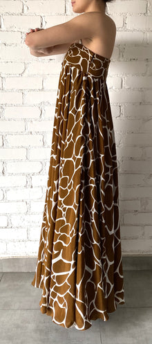 Rococo Sand | Fia Sweetheart-Neck Spaghetti Strap Maxi Dress | Brown