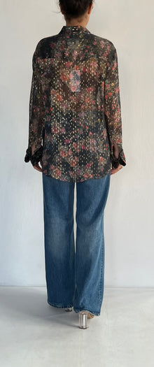 Rococo Sand | Lurex Full-Sleeve Shirt | Black
