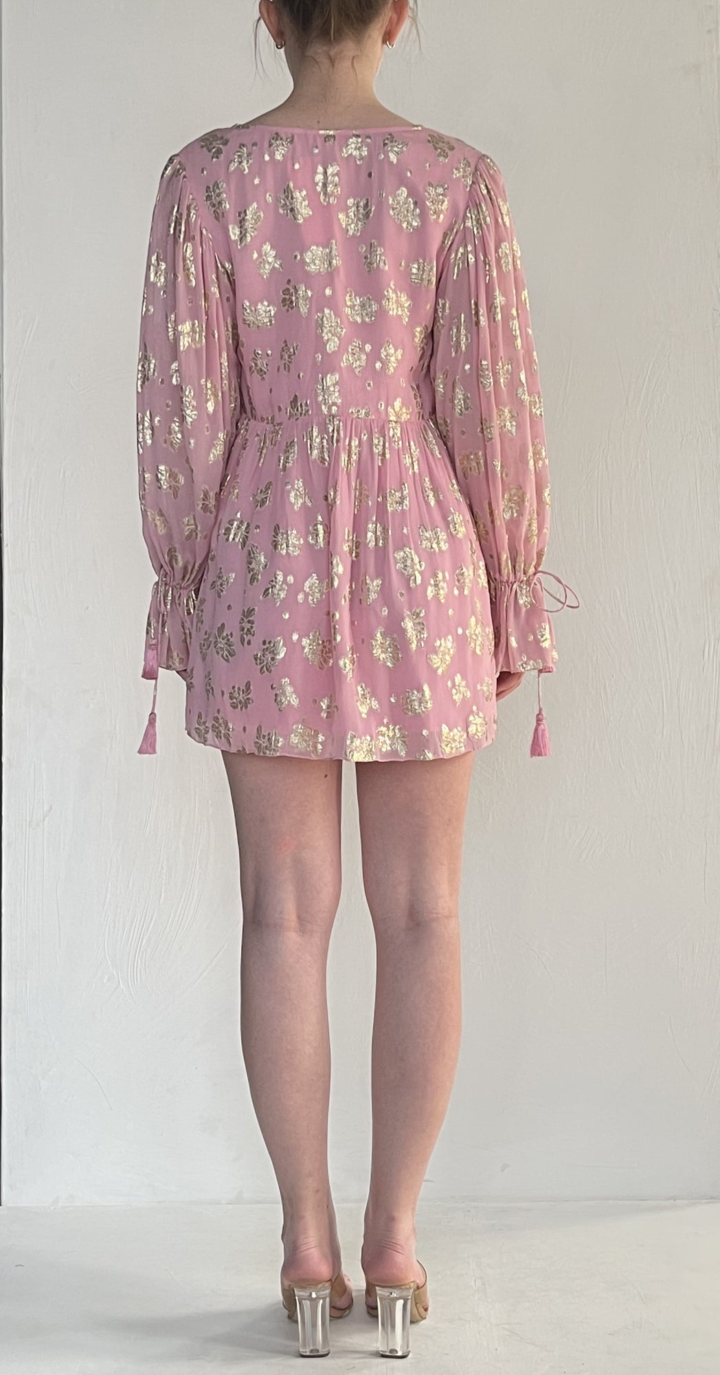 Rococo Sand | Foil Short Dress | Pink