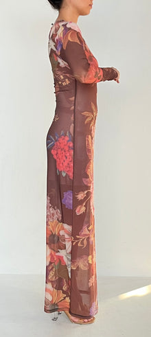 Rococo Sand | Brown Bodycon Long Dress | Brown