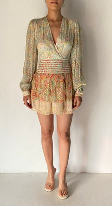 Rococo Sand | Sherring Short Dress | Multicolor