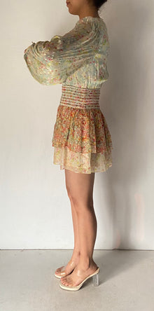 Rococo Sand | Sherring Short Dress | Multicolor