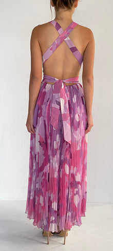 Rococo Sand | V-Neck Sleeveless Long Dress | Pink