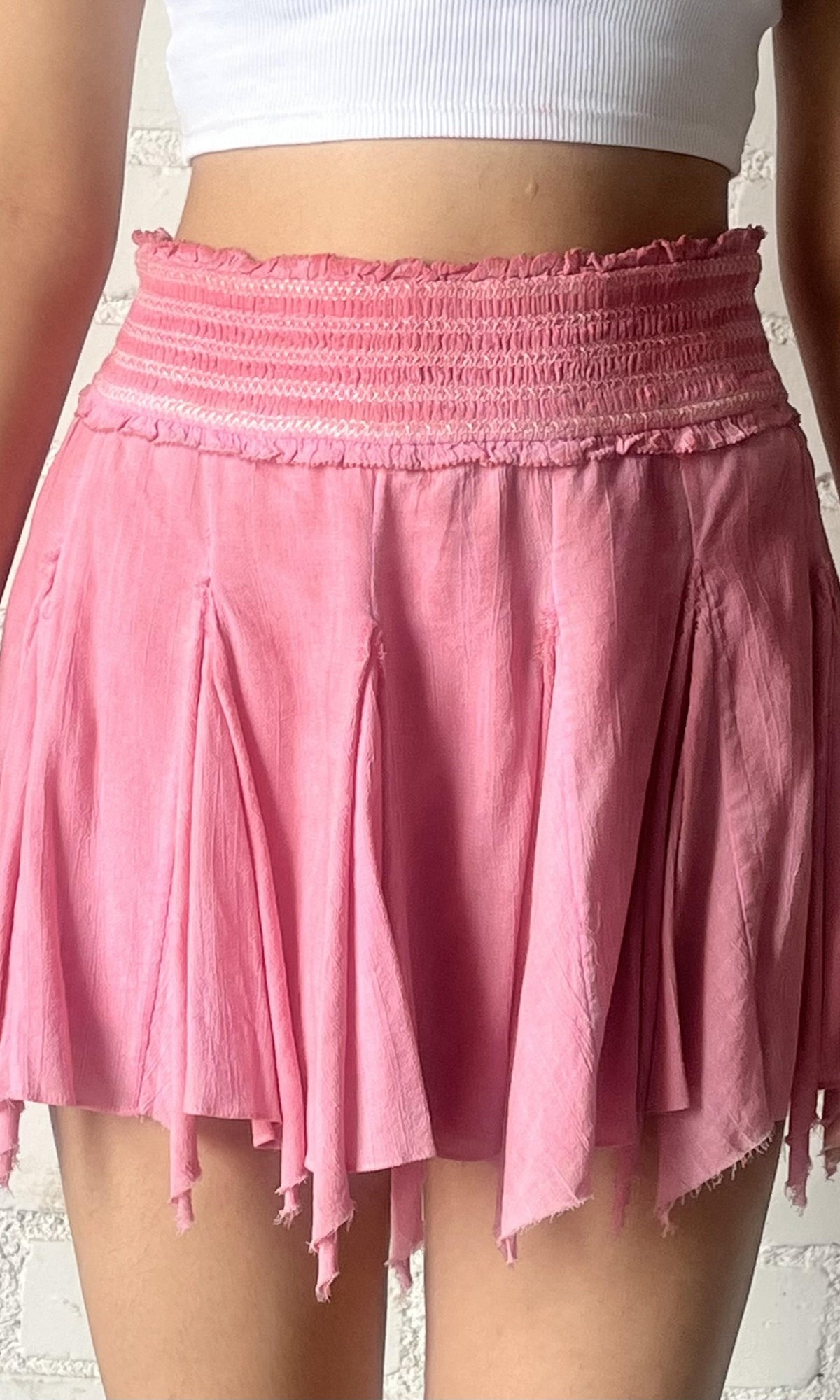 Womens | Inv Cotton Short Skirt | Pink