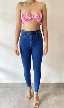 Womens | Inv Polyester Crepe Bandeau | Pink Multi