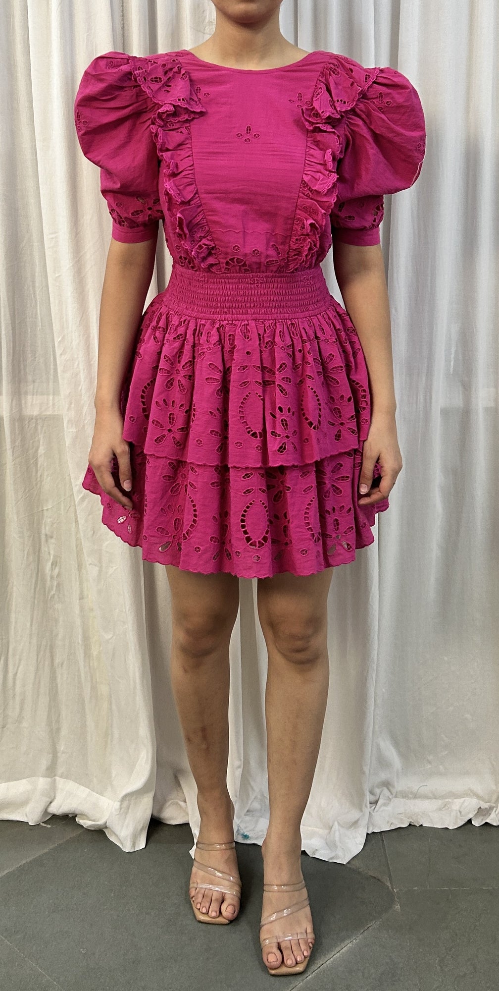 Rococo Sand | Cotton Short Dress | Pink