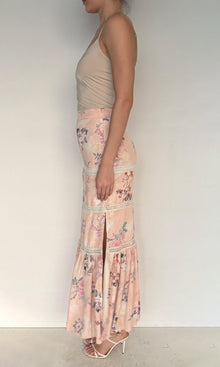 Womens | Inv Polyester Crepe Long Skirt | Peach