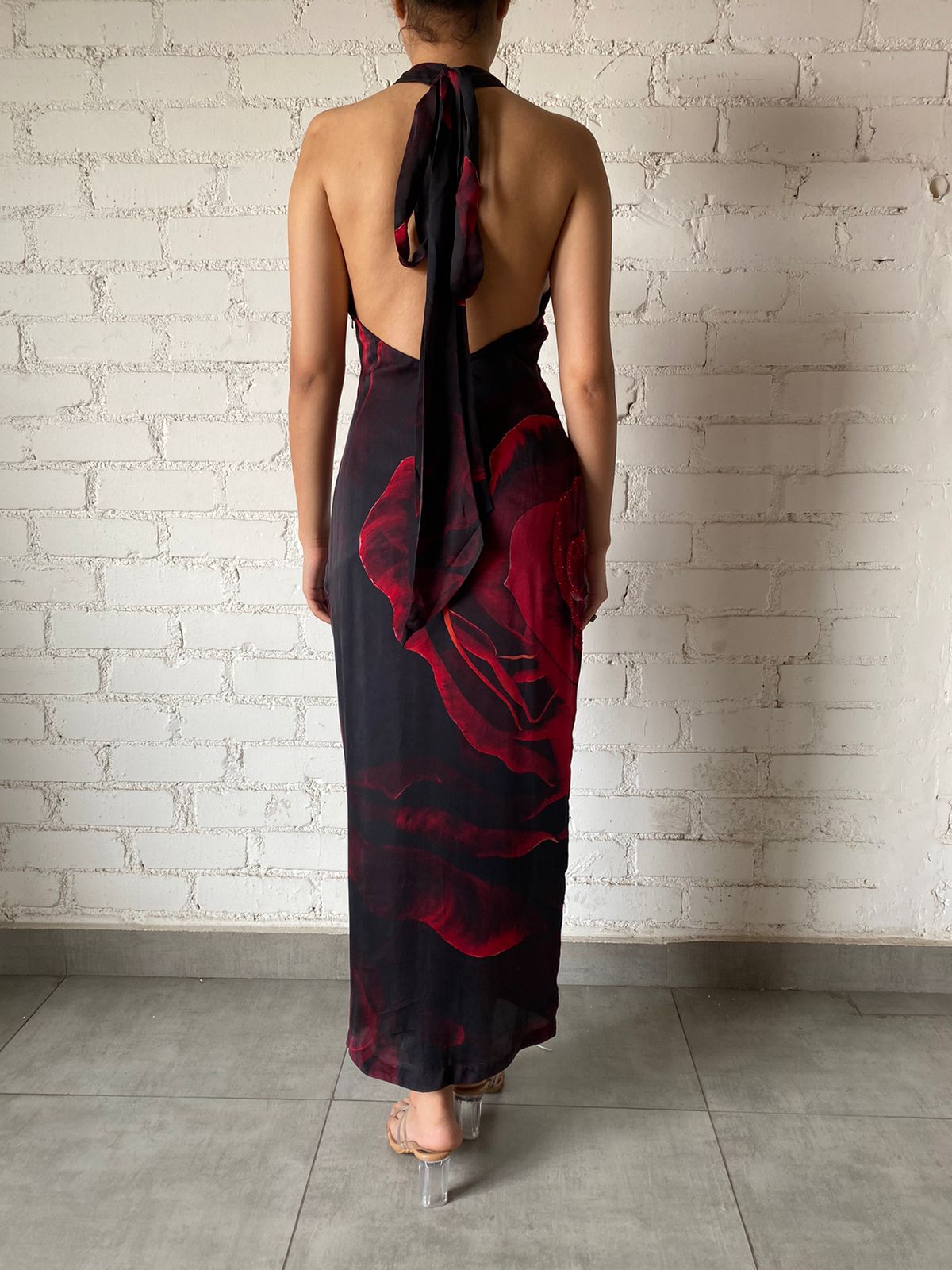 Rococo Sand | Long Dress | Black/Red