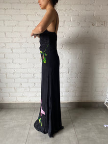 Rococo Sand | Strappy Long Dress | Black