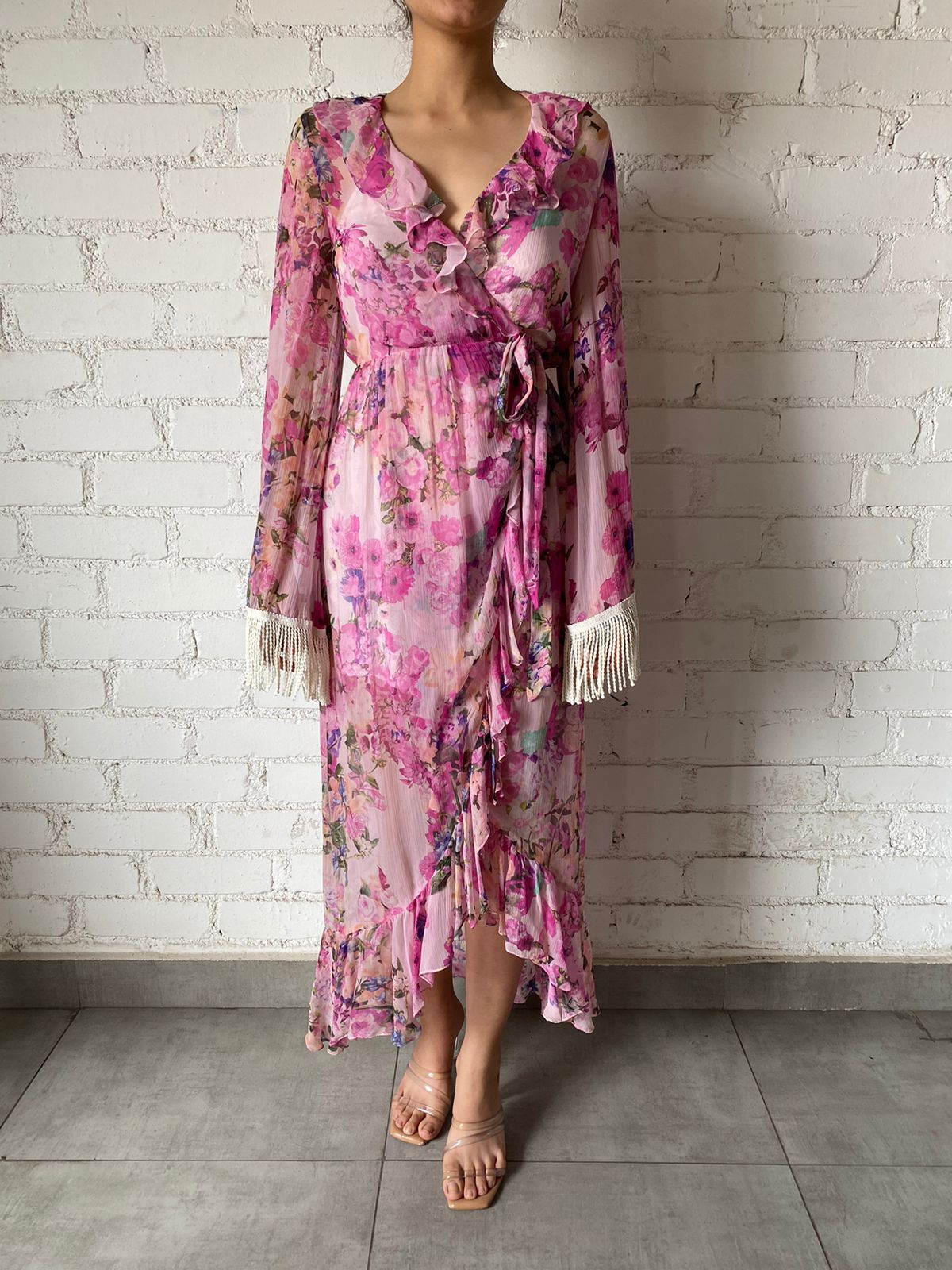 Rococo Sand | Wrap Long Dress | Lilac