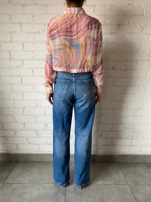 Rococo Sand | Chiffon Crop Shirt | Multicolor