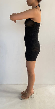 Rococo Sand | Chris Halter-Neck Short Dress | Black