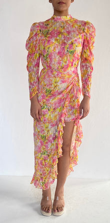 Rococo Sand | Flora Midi Dress | Multicolor