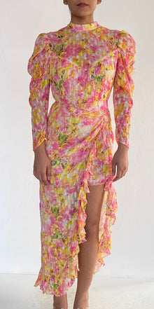 Rococo Sand | Flora Midi Dress | Multicolor