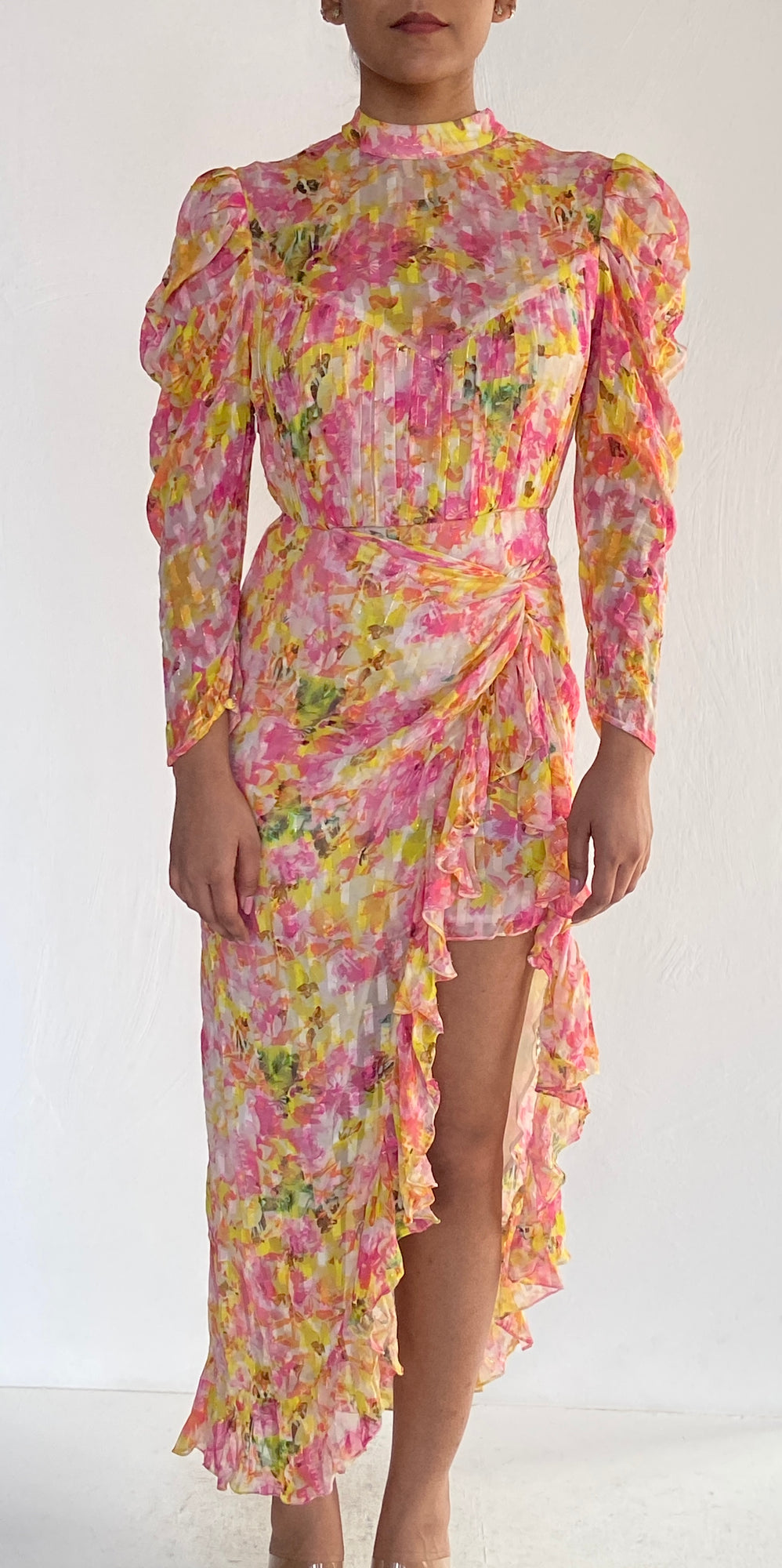 Rococo Sand | Flora Midi Dress | Multicolor