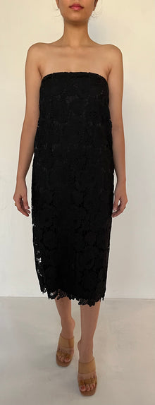 Rococo Sand | Tube Midi Dress | Black