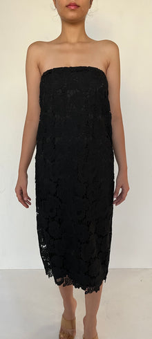 Rococo Sand | Tube Midi Dress | Black