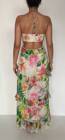 Rococo Sand | Lora Long Dress | Off-White Multi