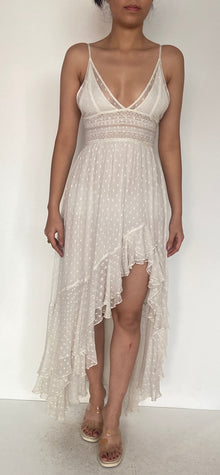 Rococo Sand | Mia Spaghetti-Neck High Low Dress | White