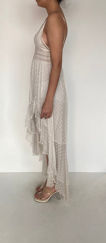 Rococo Sand | Mia Spaghetti-Neck High Low Dress | White