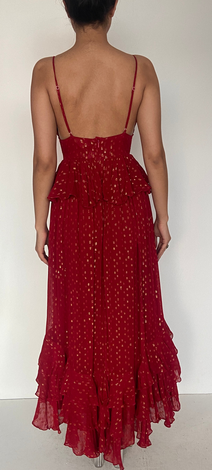 Rococo Sand | Orlean Midi Dress | Red