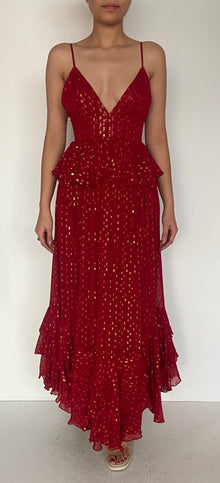 Rococo Sand | Orlean Midi Dress | Red
