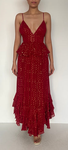 Rococo Sand | Orlean Midi Dress | Red