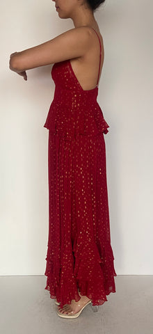 Rococo Sand | Orlean Midi Dress | Red