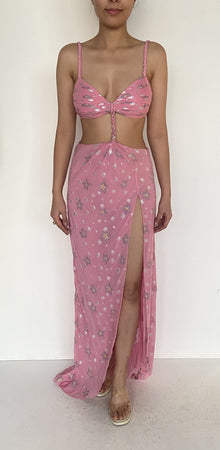 Rococo Sand | Vega Spaghetti Strap Long Dress | Pink