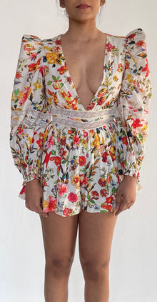 Rococo Sand | Floral Romper | Multicolor
