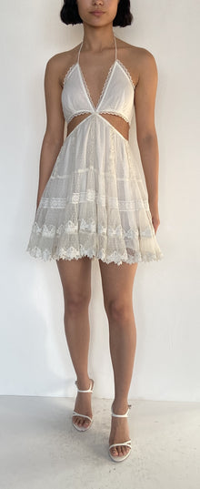 Rococo Sand | Cutout Short Dress | White