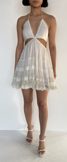 Rococo Sand | Cutout Short Dress | White