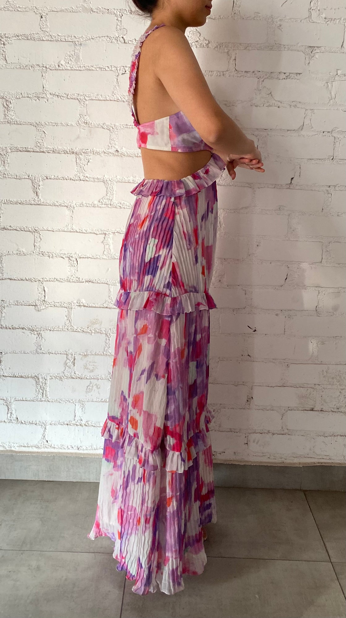 Rococo Sand | Cut Out Dress | Purple Multi