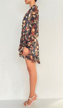 Rococo Sand | Overlapped Short Dress | Black