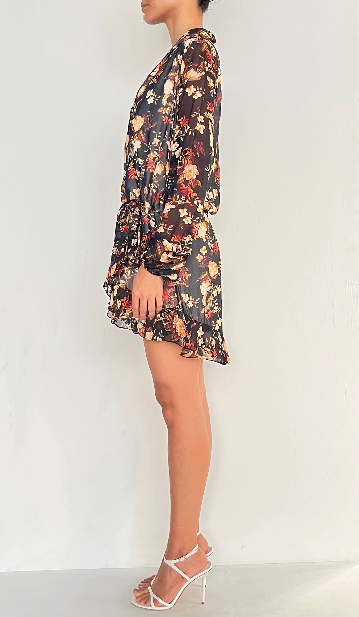 Rococo Sand | Overlapped Short Dress | Black