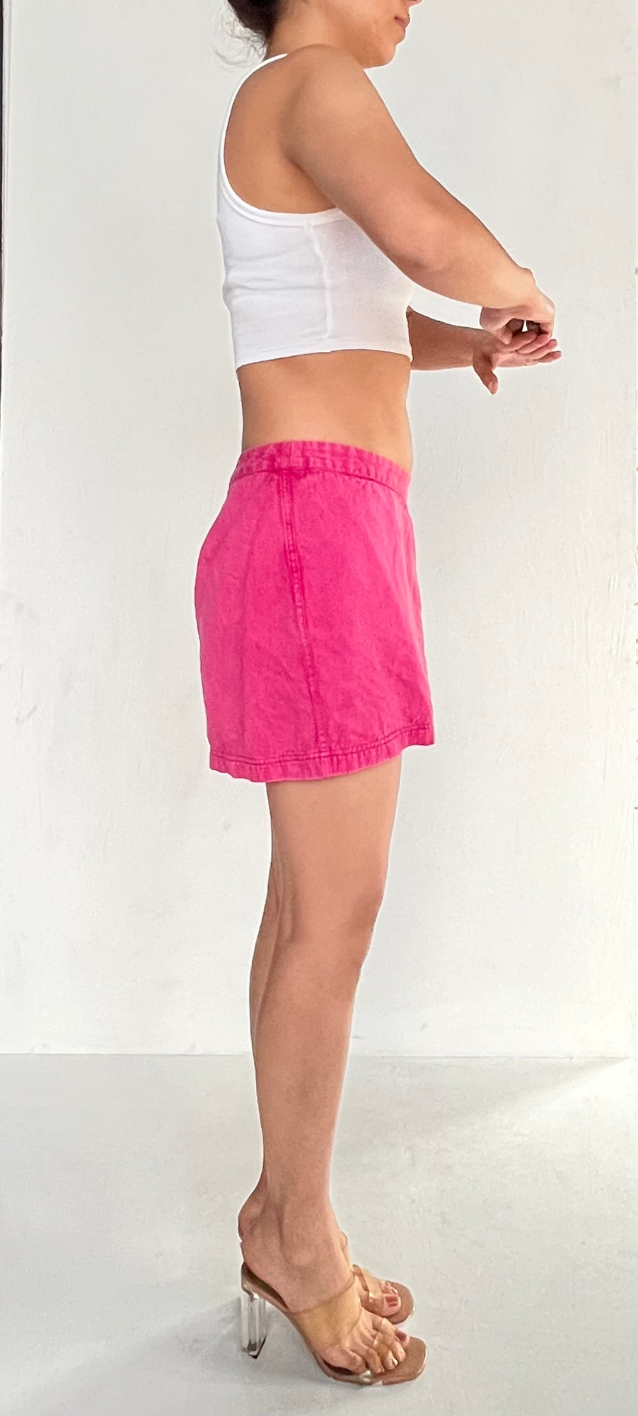 Rococo Sand | Side Slit Short Skirt | Pink