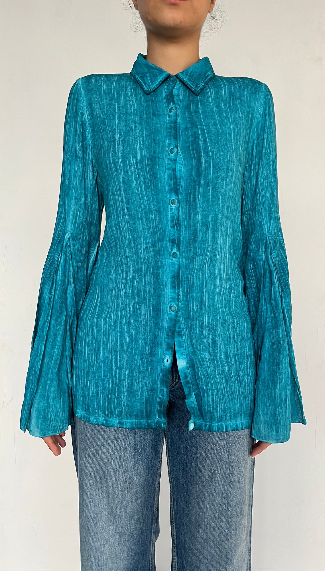 Rococo Sand | Full-Sleeve Shirt | Blue