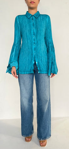 Rococo Sand | Full-Sleeve Shirt | Blue