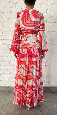 Rococo Sand | Long Dress | Red/White
