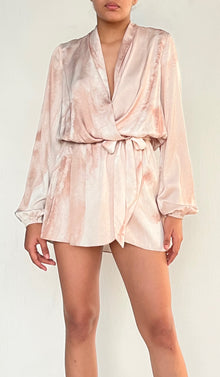 Rococo Sand | Overlapped Satin Dress | Ivory