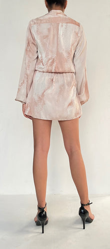 Rococo Sand | Overlapped Satin Dress | Ivory