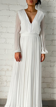 Rococo Sand | Chiffon Long Skirt | White