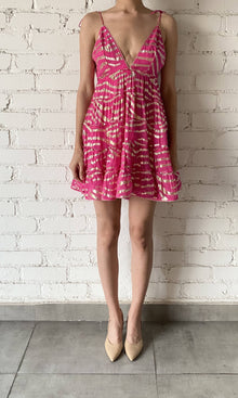 Womens | Lara Viscose Short Dress | Fuchsia