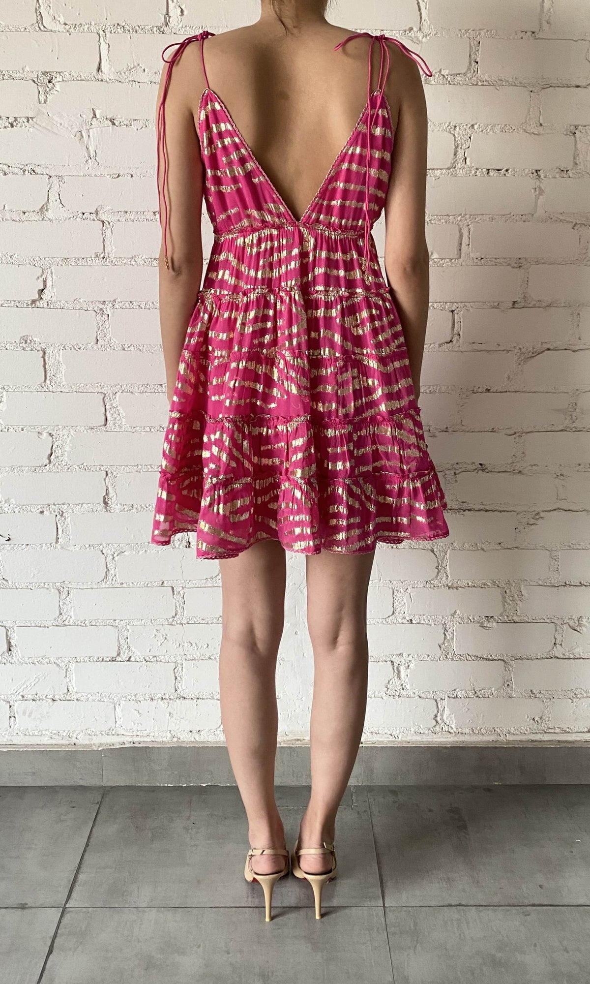 Womens | Lara Viscose Short Dress | Fuchsia