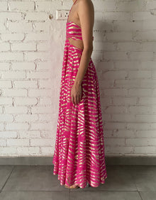 Lara Halterneck Strapline Long Dress | Fuchsia