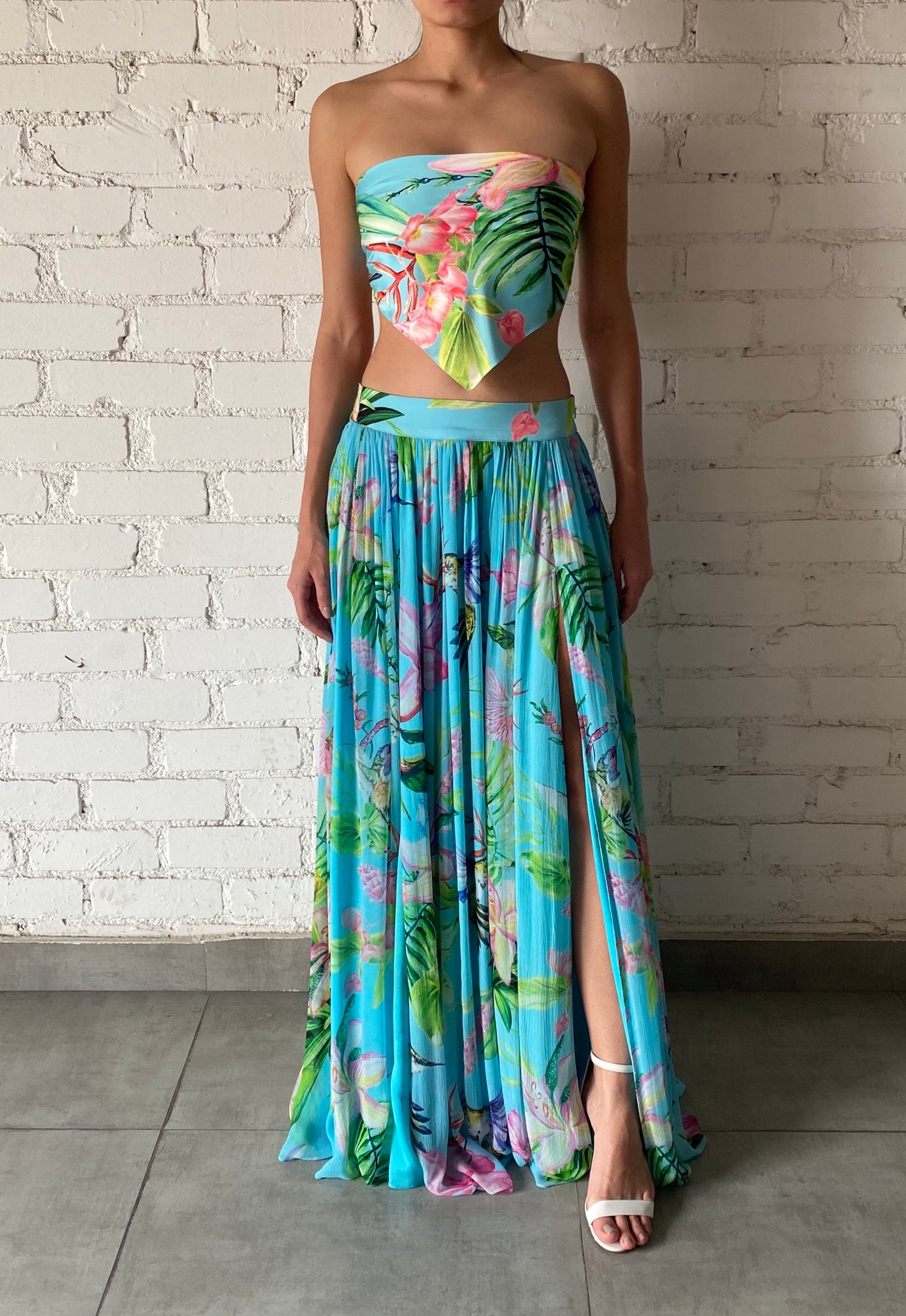 Rococo Sand | Loiss Scarf Top | Turquoise
