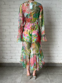 Rococo Sand | Lora Open Front with Optional Belt Cape | Multicolor