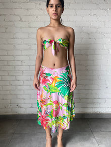 Rococo Sand | Lora Midi Dress | Multicolor Hibiscus