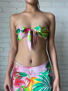 Rococo Sand | Lora Midi Dress | Multicolor Hibiscus